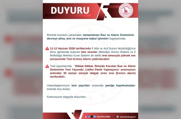 Bartın’da afetler için ikaz ve alarm sistemi kuruldu 