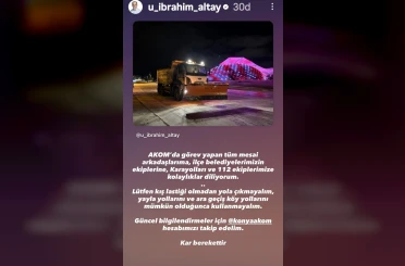 Başkan Altay'dan AKOM'a teşekkür mesajı
