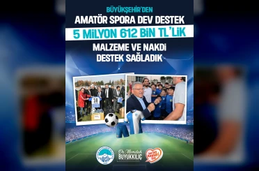 Başkan Büyükkılıç’tan amatör spora 5.6 milyon TL’lik dev destek 