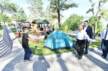 Başkan Büyükkılıç’tan Sarımsaklı Barajı Mesire Alanı’nda inceleme 