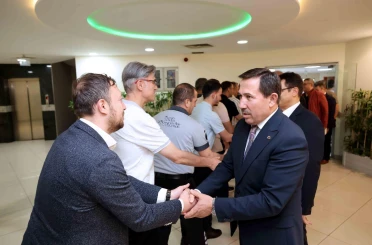 Başkan Kılca, mesai arkadaşlarıyla bayramlaştı