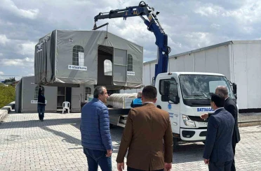 Başkan Taşkın taziye hizmetlerinin merkezinde inceleme yaptı 