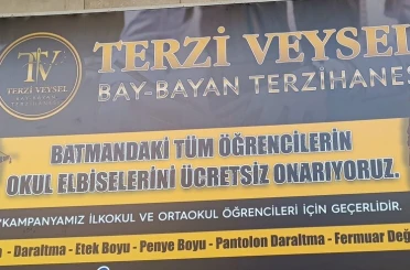 Batmanlı terziden örnek davranış: Yırtık ve sökük okul kıyafetlerini ücretsiz onarıyor 