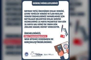 Battalgazi Belediyesi’nden bayram öncesi vezne düzenlemesi 