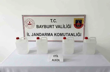 Bayburt’ta 20 litre etil alkol ele geçirildi 