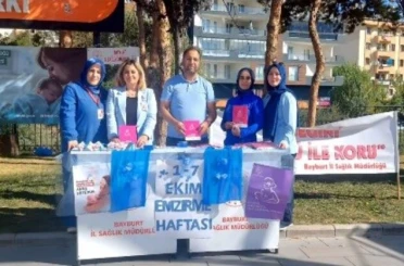 Bayburt’ta Emzirme ve Normal Doğum Haftası kapsamında farkındalık etkinliği düzenlendi 