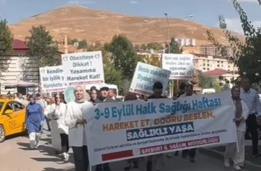 Bayburt’ta Halk Sağlığı Haftası kapsamında yürüyüş düzenlendi 