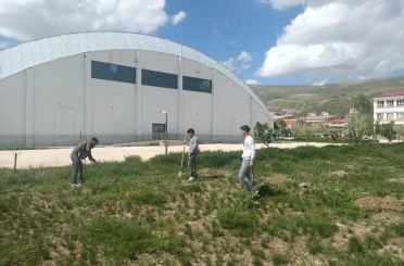 Bayburt’ta öğrenciler ‘Yeşil Vatan’ için fidan dikti 