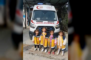 Bayırköy’de Kur’an kursu öğrencilerinden 112 acil merkezine gezi 
