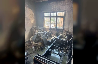 Belen’de ev yangını 