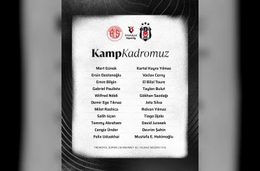 Beşiktaş’ın, Antalyaspor maçı kamp kadrosu belli oldu 