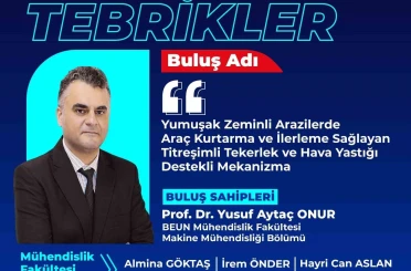 BEUN’lu akademisyen ve öğrencilerin buluşuna patent 