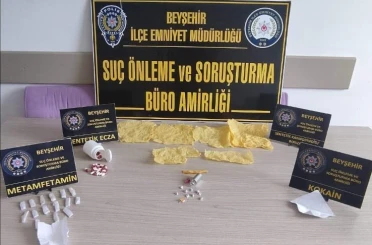 Beyşehir’de polis ekiplerinden zehir tacirlerine darbe