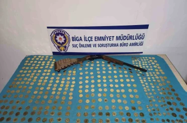 Biga’da 438 adet sahte altın ele geçirildi 