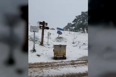 Bilecik’in yüksek rakımlı köylerinde kar kalınlığı 10 santimetreyi buldu 