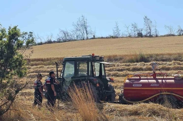 Bilecik’te biçerdöver operatörlerine yangın uyarısı 