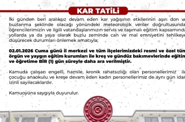 Bingöl’de eğiteme 1 gün ara verildi 