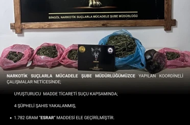 Bingöl’de uyuşturucu operasyonu: 3 tutuklama 
