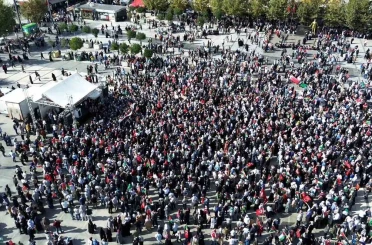 Binler, Filistin için tek ses oldu: Sakarya’dan dünyaya "Gazze’ye özgürlük" mesajı verdiler 