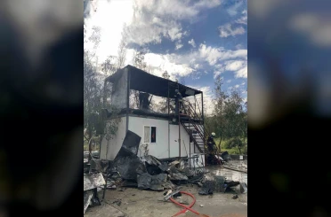 Bodrum’da konteyner yangını 