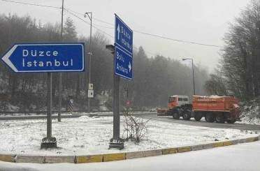 Bolu Dağı’nda kar yağışı başladı 