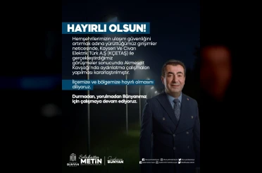 Bünyan’da Akmescit Kavşağı aydınlatılacak 