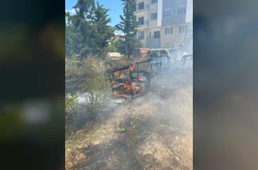 Burdur’da çıkan ot yangınında 2 dönümlük alan zarar gördü 