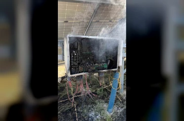 Burdur’da güneş enerji santralindeki trafo yangını otluk alana sıçradı 