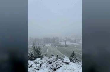 Burdur’un yüksek kesimlerine kar yağdı 