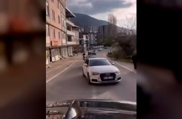 Bursa’da düğün konvoyunda tehlikeli şov 