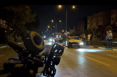 Bursa’da kaza dehşeti saniye saniye kamerada...ATV ile yolun karşısına geçerken canından oldu 