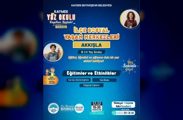 Büyükşehir KAYMEK’in ilçe sosyal yaşam merkezleri yaz okulu kayıtları başladı 