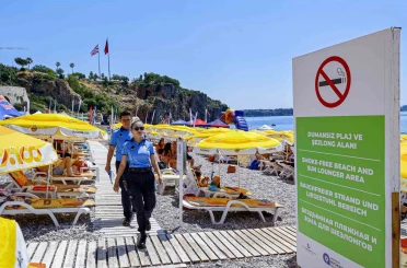 Büyükşehir zabıtasından ’Dumansız plaj’ uygulaması denetimi 