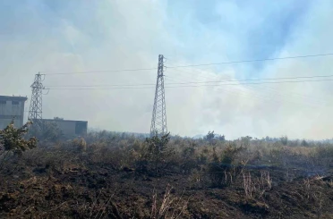 Çanakkale’de tarım arazisinde yangın 