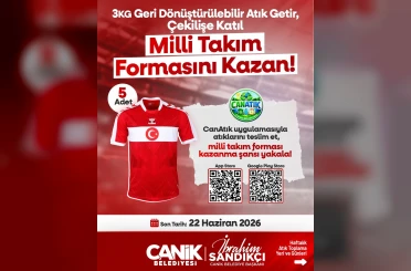 Canik’te atık getirene milli takım forması 