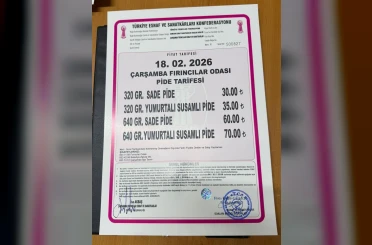 Çarşamba’da pide fiyatları belli oldu 