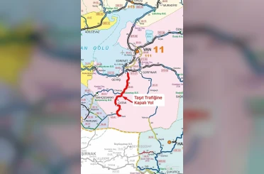 Çatak yolu araç trafiğine kapatıldı 