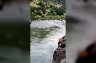 Çayda kaybolmuştu, akıntıya kapıldığı anlar kameraya yansıdı 