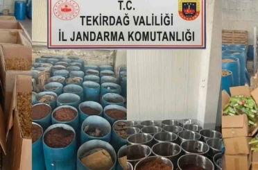 Çerkezköy’de 84 milyon TL değerinde kaçak tütün ele geçirildi 