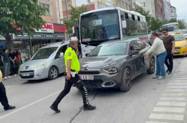 Çerkezköy’de maddi hasarlı kaza sonrası gerginlik 