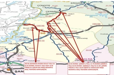 Çermik - Siverek yolu ulaşıma kapandı . 