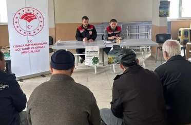 Çiftçilere tarımsal destek ve zararlılarla mücadele eğitimi verildi 