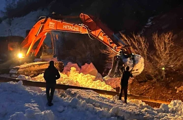 Çığ vurdu, devlet ve ilgili kurumlar çalışma başlattı, Beşağaç köyü karanlıktan kurtarıldı 