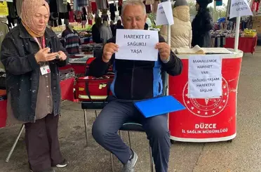 Çilimli’de vatandaşlara egzersiz yaptırıldı
