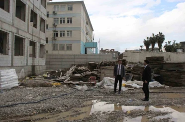 Cizre’de okul inşaatlarında inceleme 