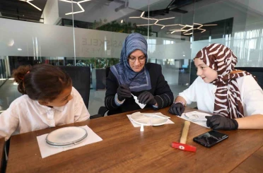 Çocuklar ve aileleri Japon sanatıyla tanıştı 