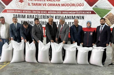 Coğrafi işaretli "Konuralp pirinci" için 82 çiftçiye 50 ton tohum desteği 