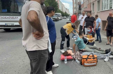 Çorlu’da ATV ile motosikletin çarpıştığı kazada 2 kişi yaralandı 