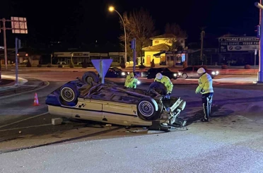 Çorum’da iki otomobil çarpıştı: 1 yaralı 