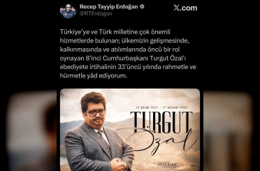 Cumhurbaşkanı Erdoğan, Turgut Özal’ı vefat yıl dönümünde andı 
